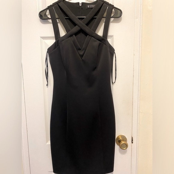 Guess Dresses & Skirts - GUESS BLACK MINI DRESS Bodycon very thick material perfect staple size 4